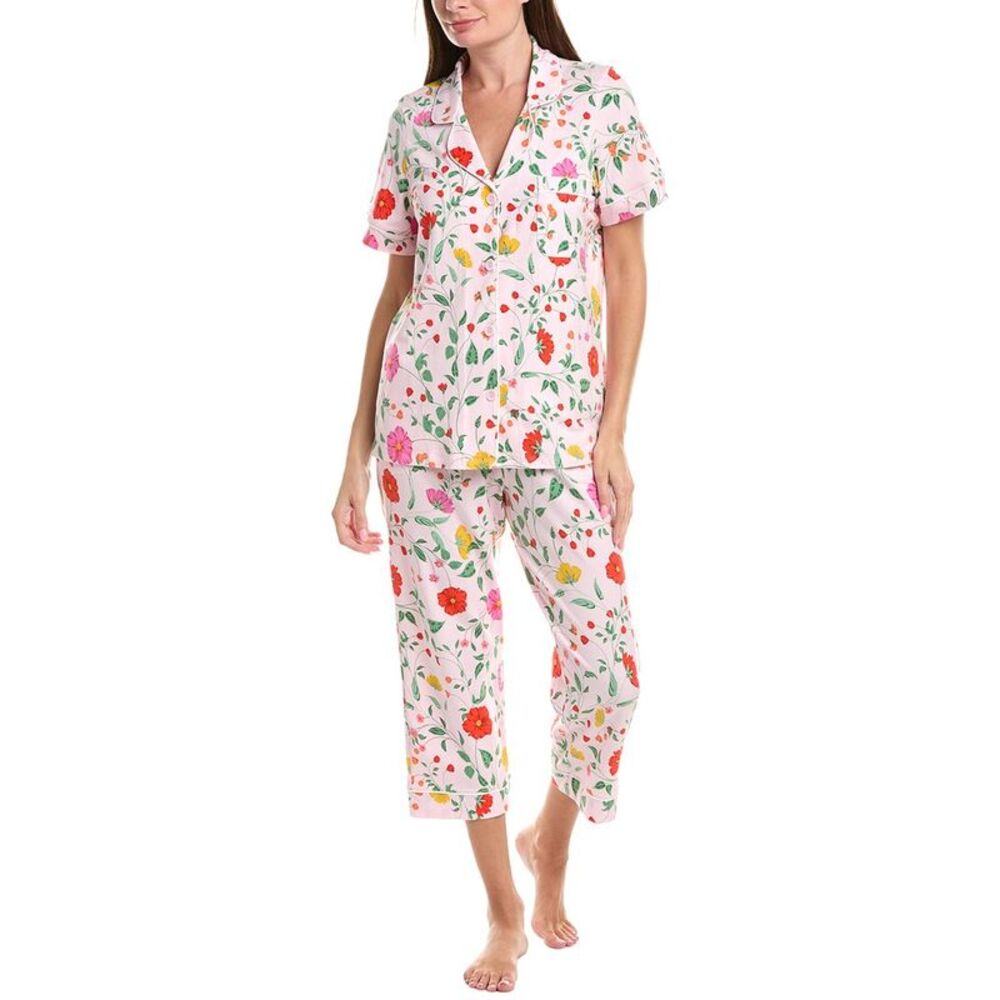 Bedhead Womens 2Pc Cropped Pajama Set, Pink